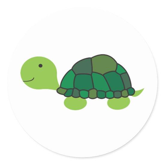 Cute Turtle Classic Round Sticker