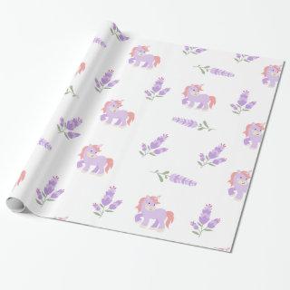 Cute Unicorn and lavender baby shower