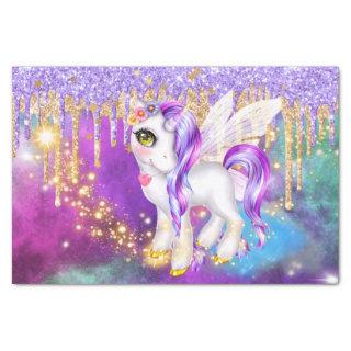 Cute unicorn magic glitter galaxy sparkle girls tissue paper