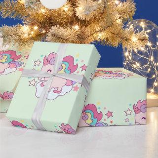 Cute Unicorn Rainbow Gold Glitter Pastel Pink