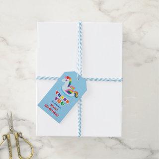 Cute Unicorn with Wings Float Kids Party Gift Tags