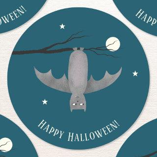 Cute Vampire Bat Halloween Classic Round Sticker