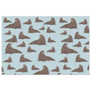 Cute Walrus Pattern  Tissue Paper