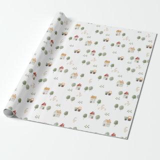 Cute Watercolor Farm Pattern