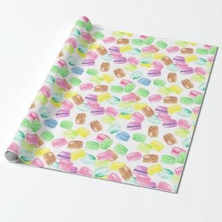 Cute Watercolor French Macaroon Pattern