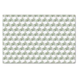 Cute Watercolor Green Baby Shoes Pattern Tissue Paper
