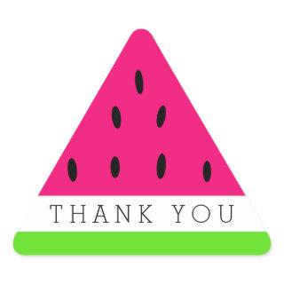 Cute Watermelon Slice Thank You Triangle Sticker