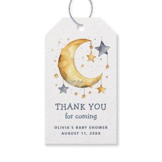 Cute whimsical moon & stars Baby Shower thank you Gift Tags