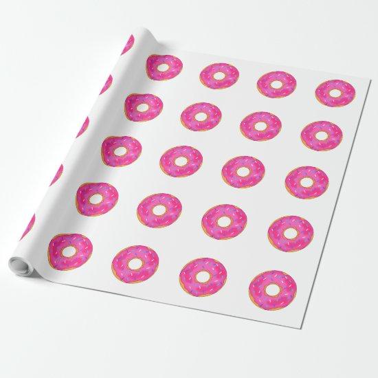 Cute White and Pink Donut Pattern