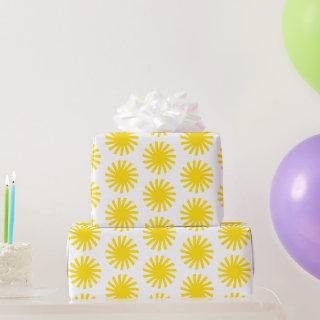 Cute white yellow sun pattern happy fun bright