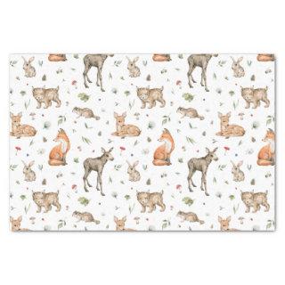 Cute Woodland Animal Pattern Tissue Paper