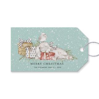 Cute Woodland Animals Bunny Christmas Gift Tags