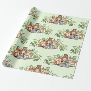 Cute Woodland Animals Greenery Forest Party