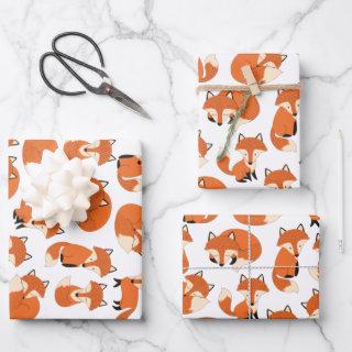 Cute Woodland Autumn Forest Fox Pattern  Sheets
