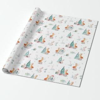 Cute Woodland Forest Animals Holiday Christmas