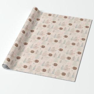 Cute Woodland Hedgehog Pattern