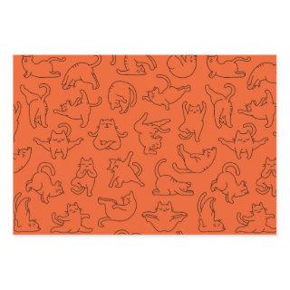 cute yoga pet cat pattern orange background  sheets