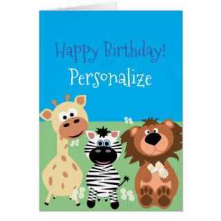 Cute Zoo Animal Personalized Birthday