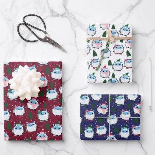 Cutest Little Yeti Holiday Gift Wrappers-3 Colors  Sheets