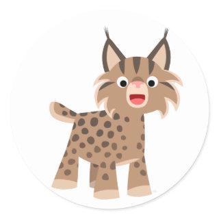 Cutte Happy Cartoon Lynx Sticker