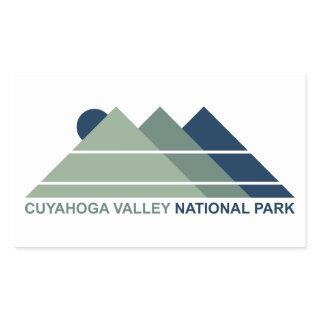 Cuyahoga Valley National Park Mountain Sun Rectangular Sticker