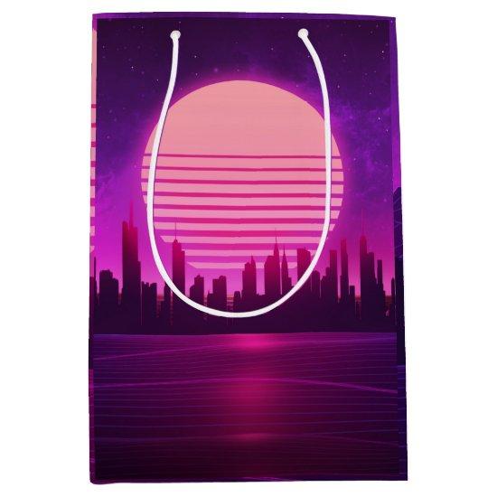 cyberpunk eletronic synthwave scifi pink medium gift bag