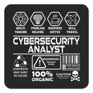 Cybersecurity Analyst Square Sticker