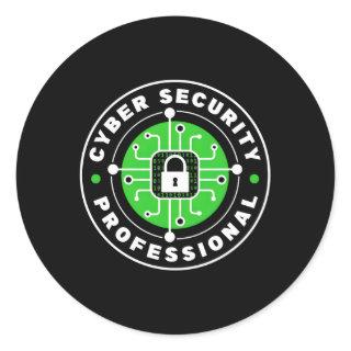Cybersecurity Professional Hacking Cyber Security  Classic Round Sticker