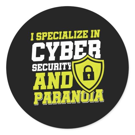 Cybersecurity Specialist White Hacker Classic Round Sticker