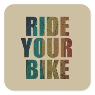cycling inspirational quotes square sticker