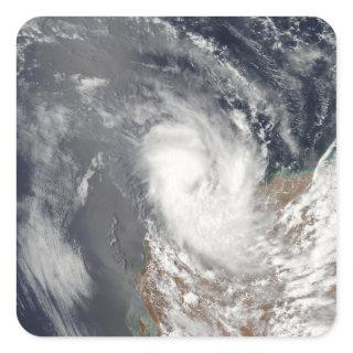 Cyclone Dominic off the shore of Western Austra Square Sticker