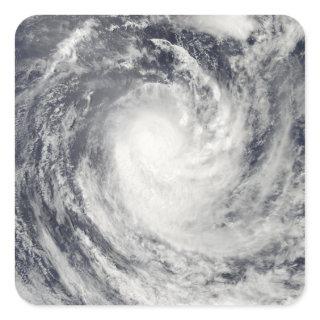 Cyclone Rene over the South Pacific Ocean Square Sticker