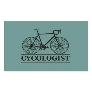 Cycologist funny cycling saying rectangular sticker