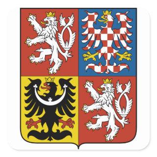 czech emblem square sticker