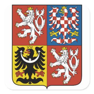 czech emblem square sticker