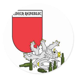 Czech Emblem w/ Lion Classic Round Sticker