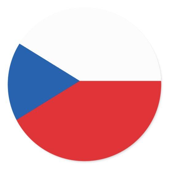 Czech Flag T-shirts and Gifts Classic Round Sticker