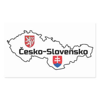 Czecho-Slovakia Republic Rectangular Sticker