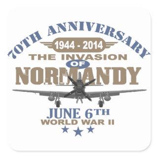D-Day 70th Anniversary Battle of Normandy Square Sticker