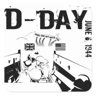 D-DAY June 6, 1944 Square Sticker