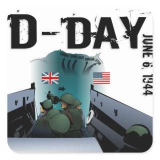 D-DAY June 6, 1944 Square Sticker