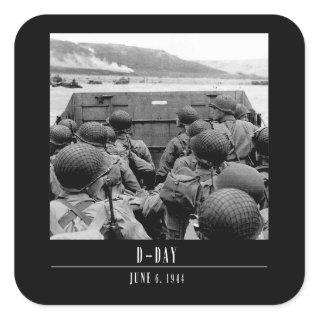 D-DAY, June 6, 1944 Square Sticker
