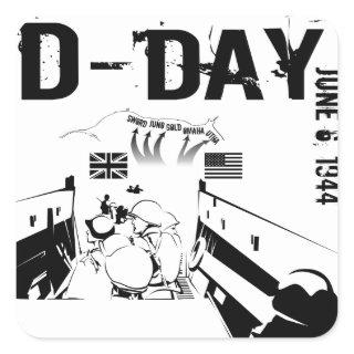 D-DAY June 6, 1944 Square Sticker