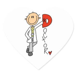 D is for Doctor Heart Sticker