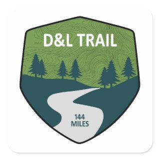 D&L Trail Pennsylvania Square Sticker