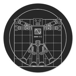 Da Vinci Vitruvian Robot Sticker