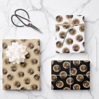 Dachshund Painting Wire-haired Black & Tan Dog Art  Sheets