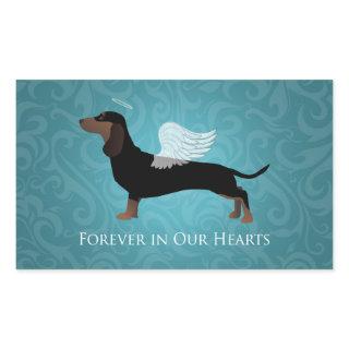 Dachshund - Pet Loss Memorial Design Rectangular Sticker