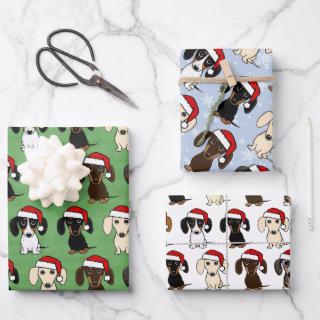 Dachshund Santas Cute Dogs Christmas  Sheets