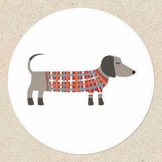Dachshund Sausage Wiener Dog Classic Round Sticker